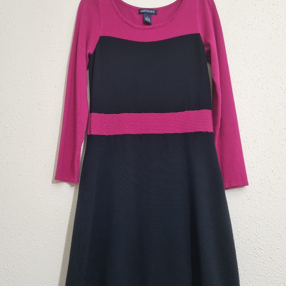 By artisan women's dress pink & black Size S - Picture 3 of 8
